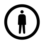 Circled Human Figure SVG Icon